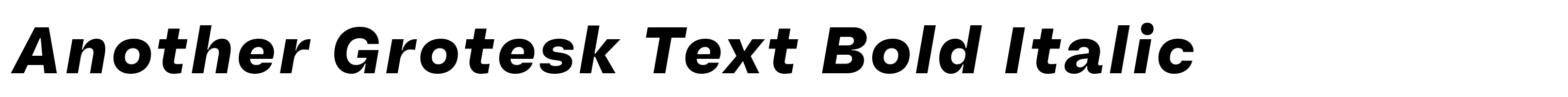 Another Grotesk Text Bold Italic
